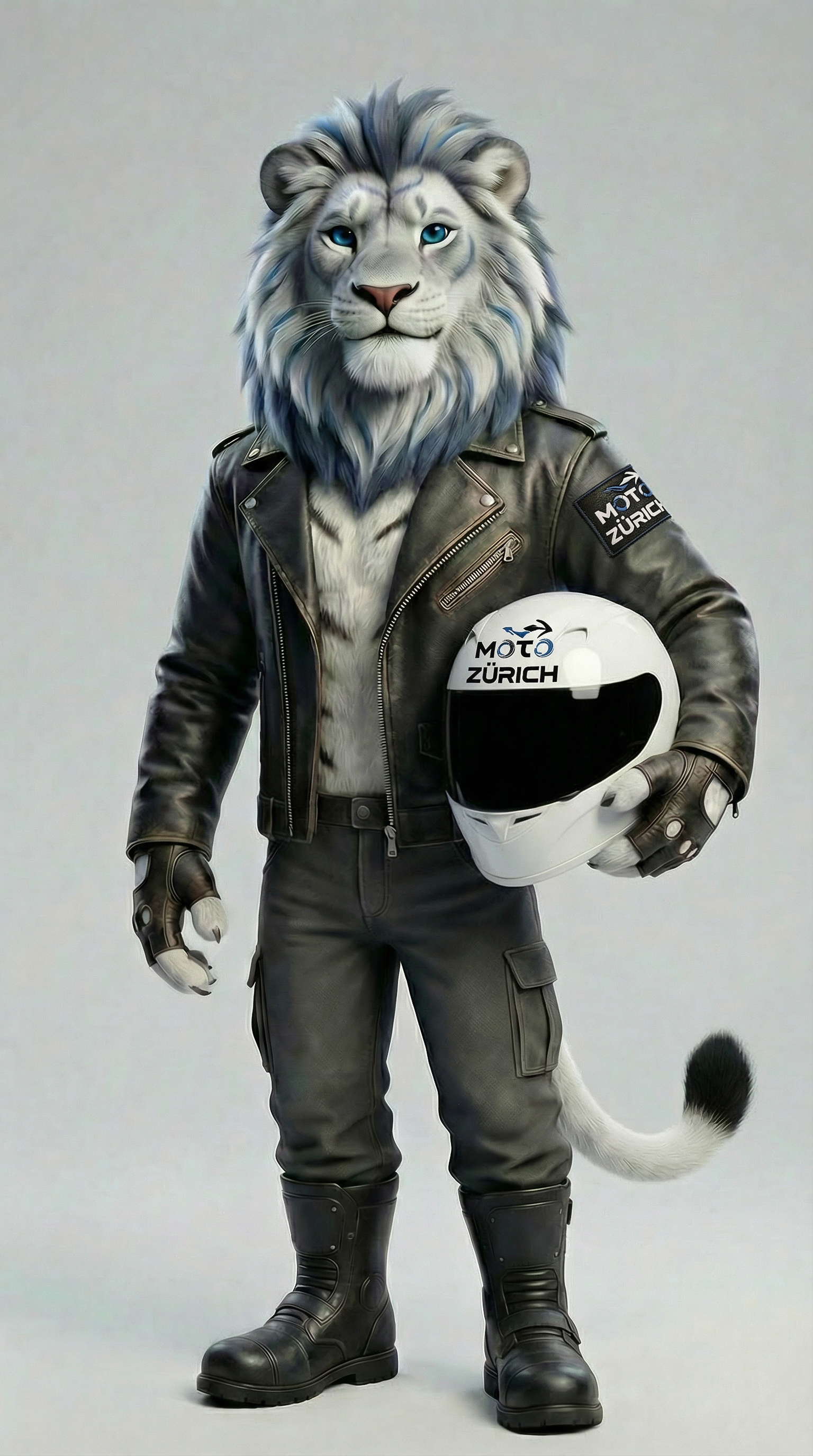 CREW_Züri_Leu_Biker_Maskottchen_MOTO-ZÜRICH_motozuerich_tanzender_Weltenbummler_Motorradfahrer 